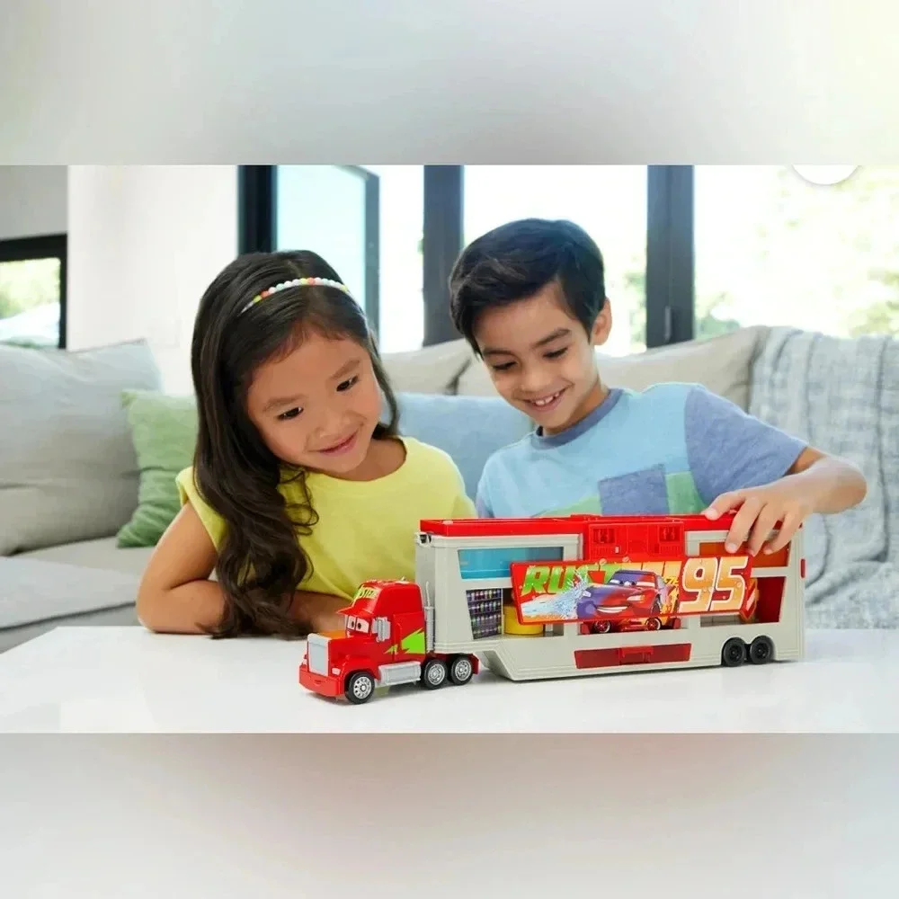 Disney Pixar Cars Color Changers Mobile Paint Shop Mack Playset with 1 Toy Car